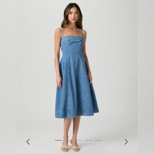 PAIGE Pippa Midi Dress/Blue Denim Dress